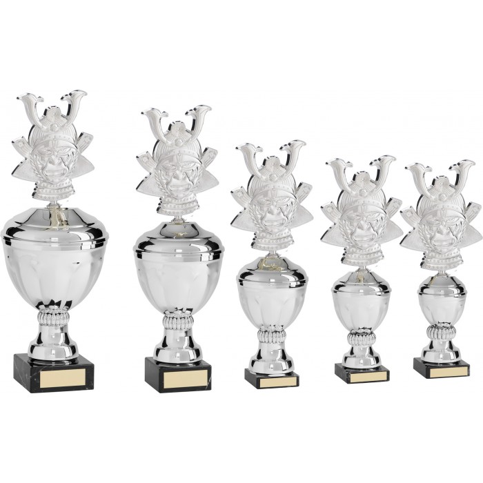SAMURAI HEAD METAL TROPHY  - AVAILABLE IN 5 SIZES